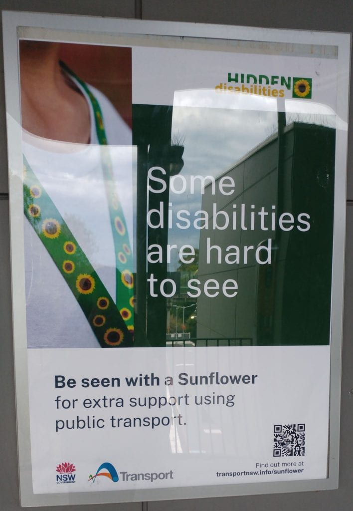 Sydney Trains Hidden Disabilities poster