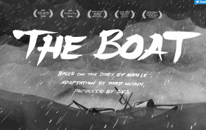 Screenshot of the title scene from 'The Boat'