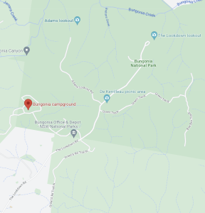 Map of Bungonia Campground